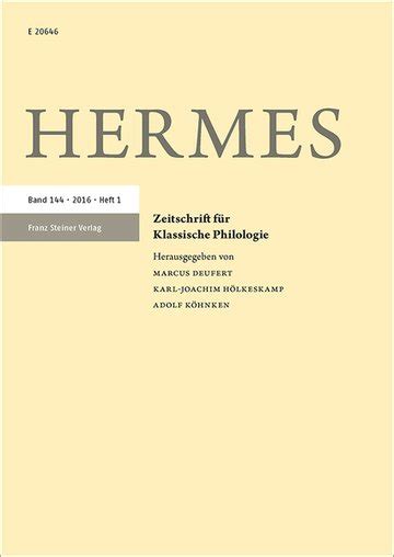 hermes zeitschrift klassische philologie|Hermes (classical philology journal) .